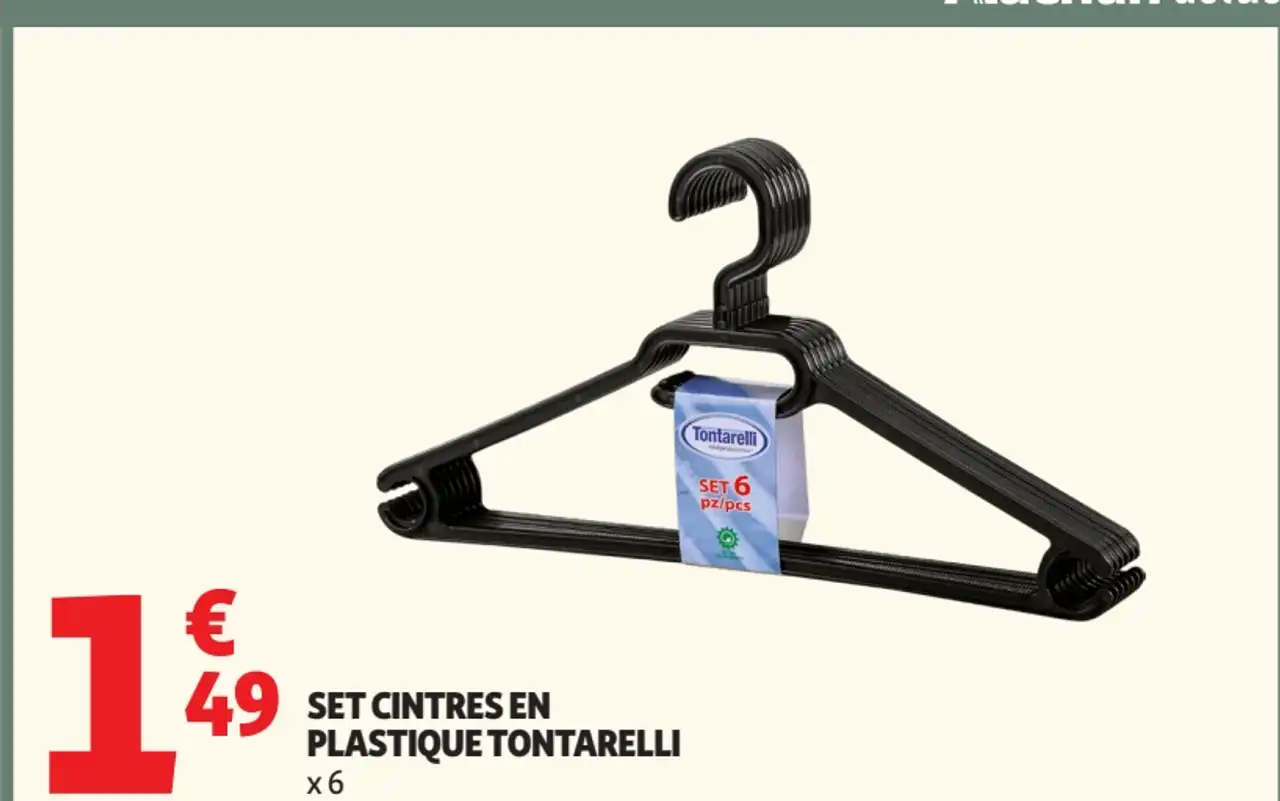 Set cintres en plastique TONTARELLI