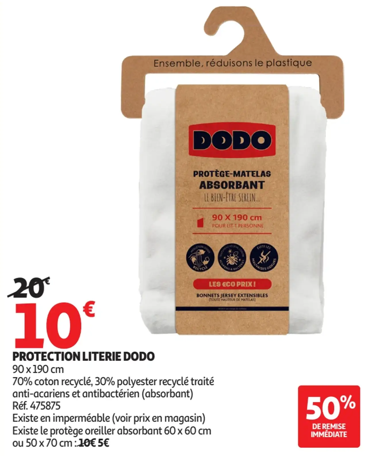 Protection Literie Dodo Protège-Matelas Absorbant