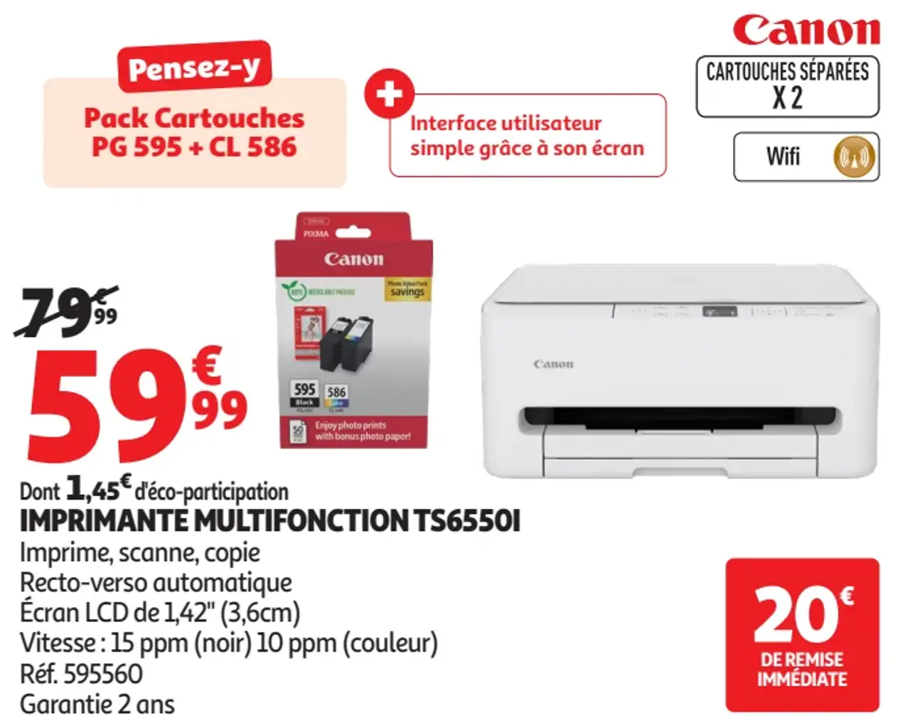 IMPRIMANTE MULTIFONCTION CANON TS6550I