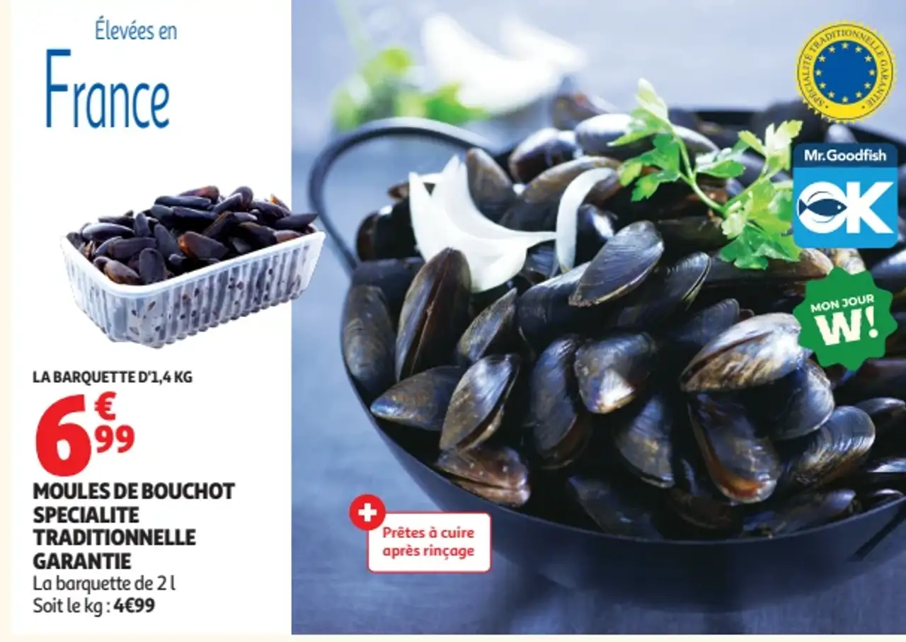 Moules de bouchot spécialité traditionnelle garantie