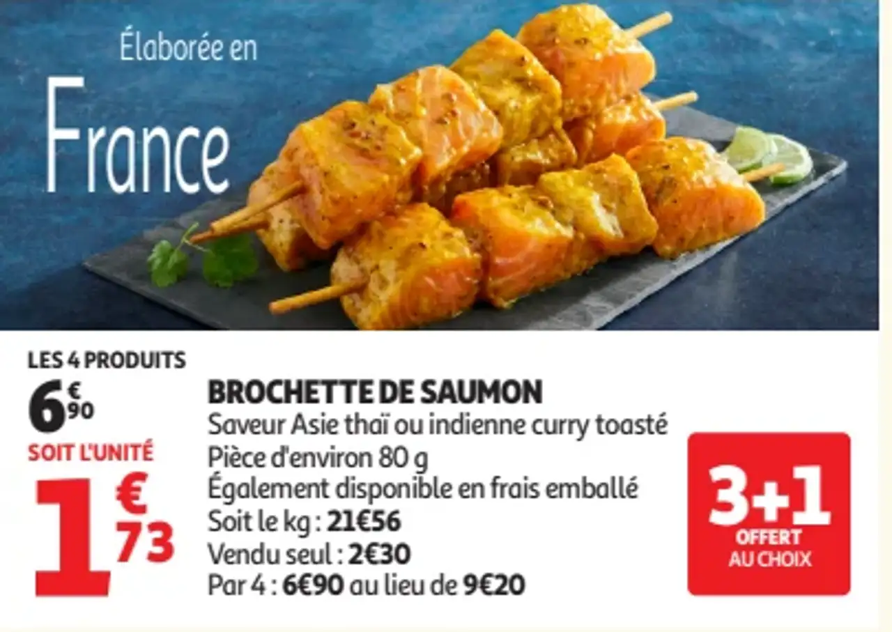 Brochette de saumon