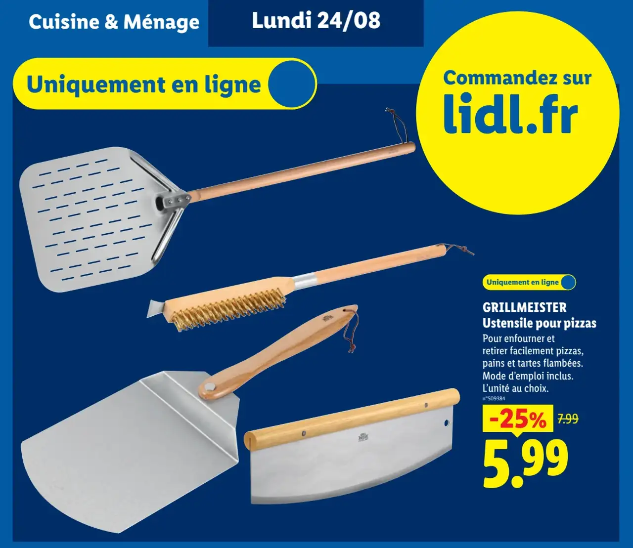 GRILLMEISTER Ustensile pour pizzas