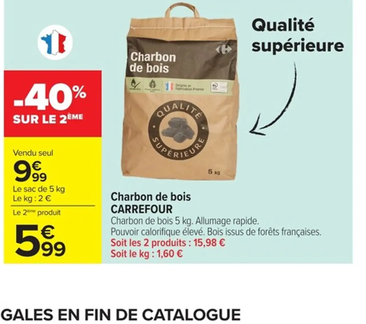 Charbon de bois CARREFOUR