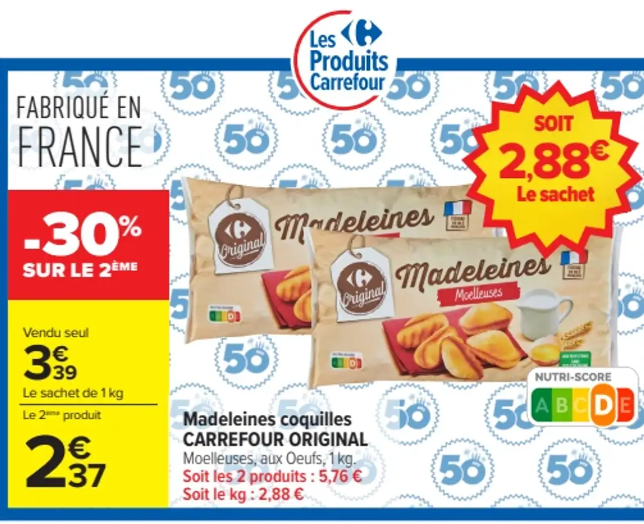 Madeleines coquilles Carrefour Original