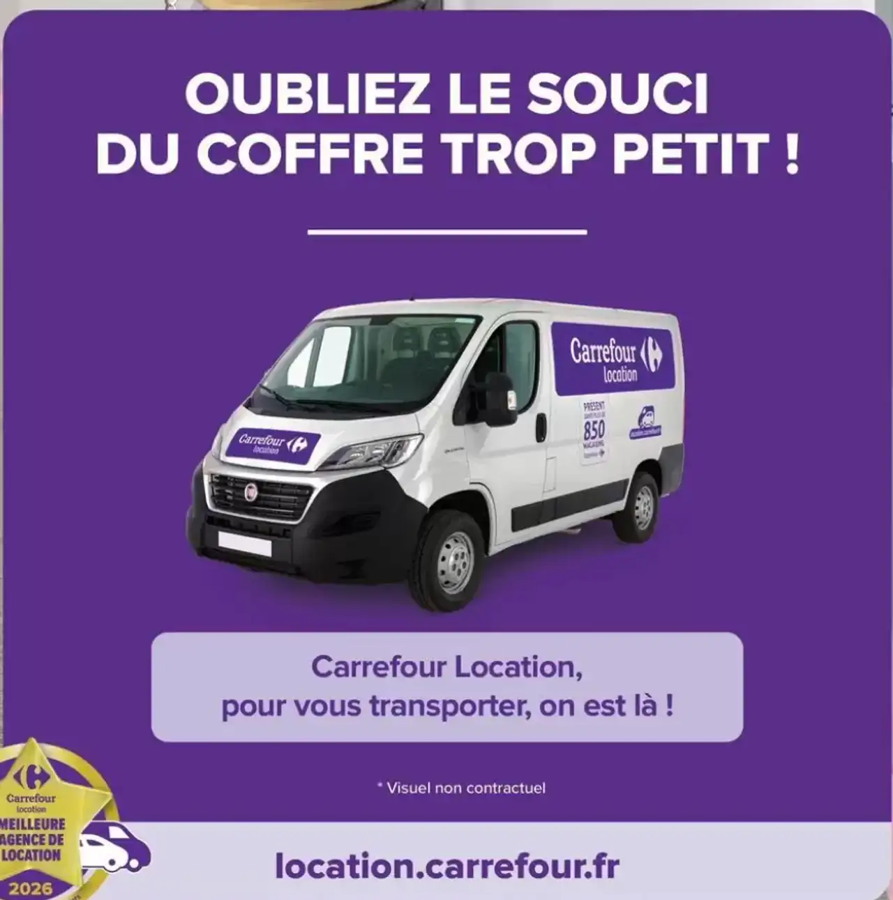 Location de véhicule utilitaire Carrefour Location