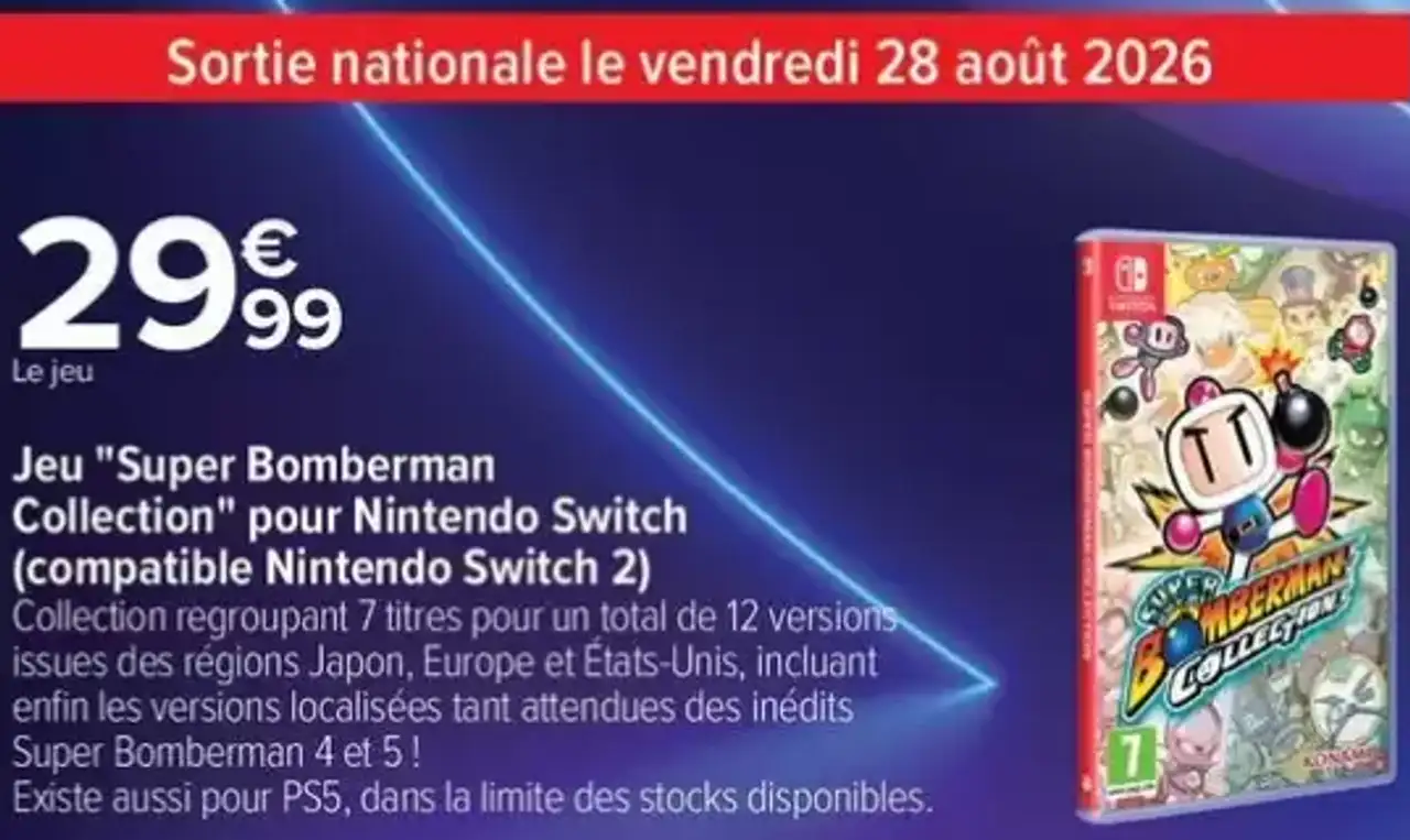 Jeu "Super Bomberman Collection" pour Nintendo Switch