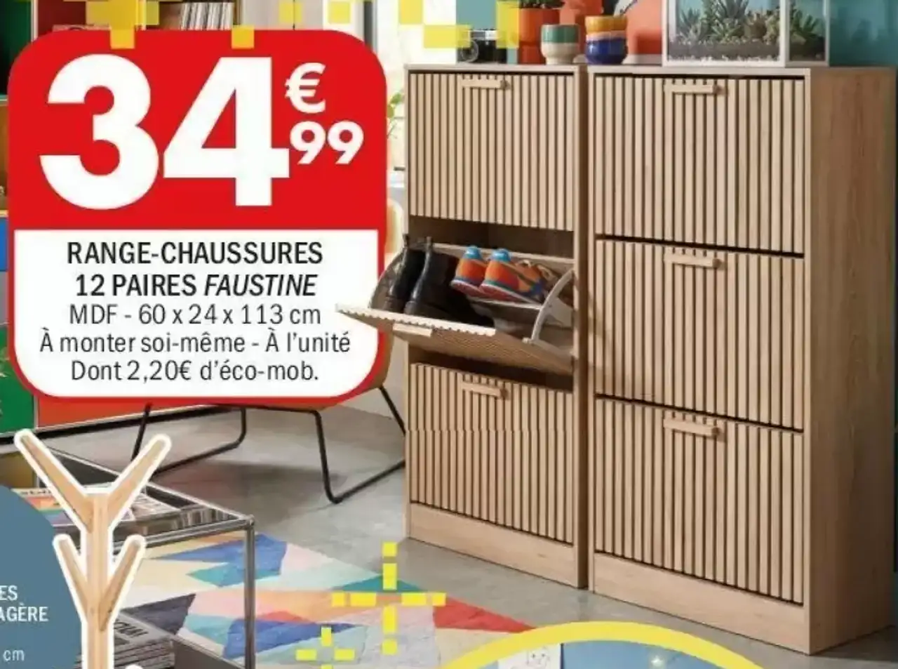 Range-chaussures 12 paires Faustine