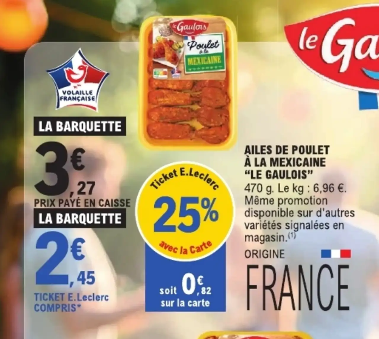 AILES DE POULET À LA MEXICAINE "LE GAULOIS"