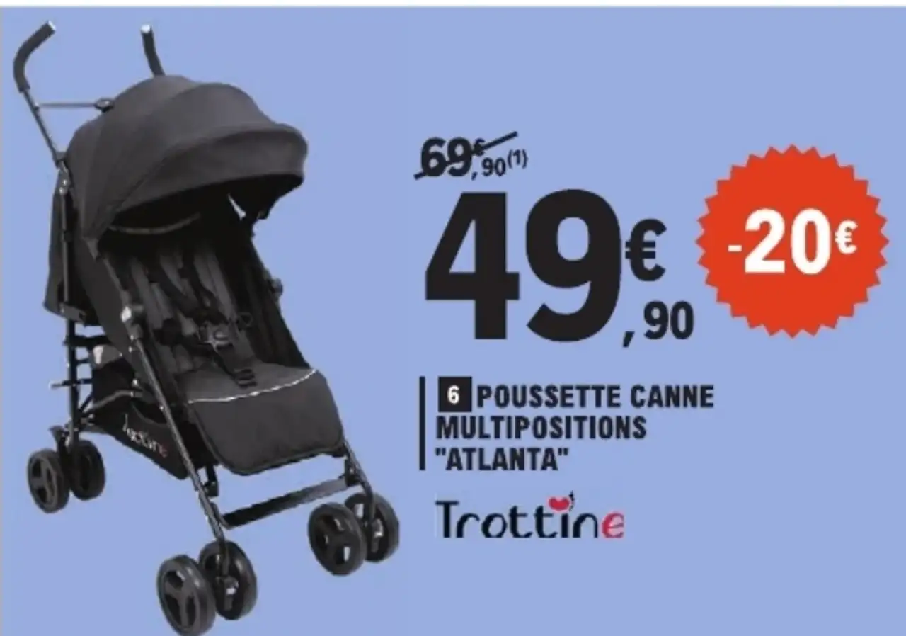 Poussette canne multipositions Atlanta Trottine