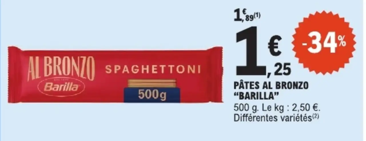 Pâtes Al Bronzo "BARILLA" Spaghettoni