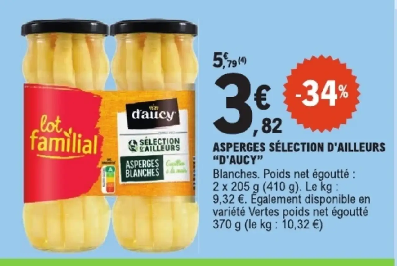 Asperges Sélection d'Ailleurs D'aucy Blanches