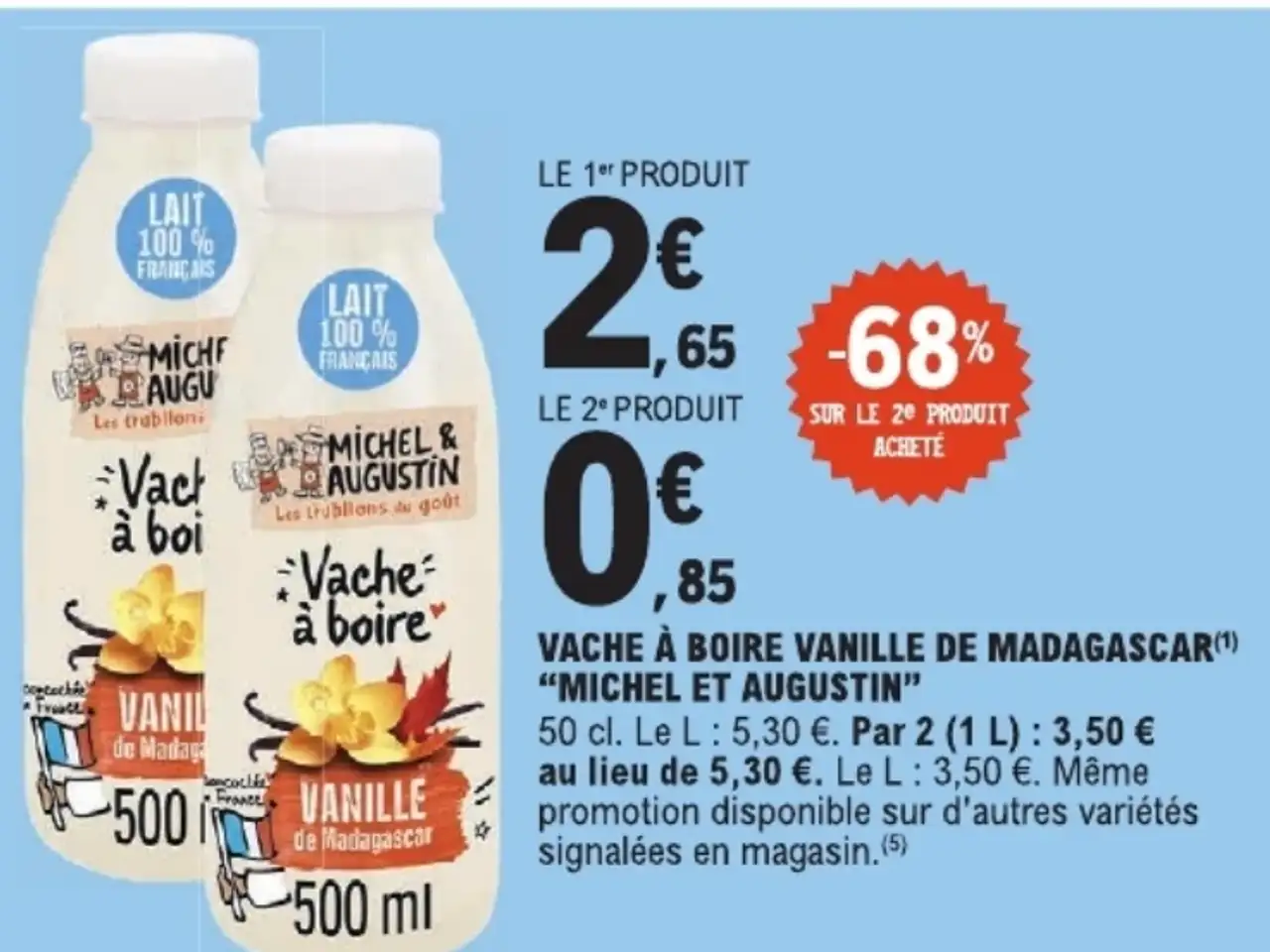 Vache à boire vanille de Madagascar "Michel et Augustin"