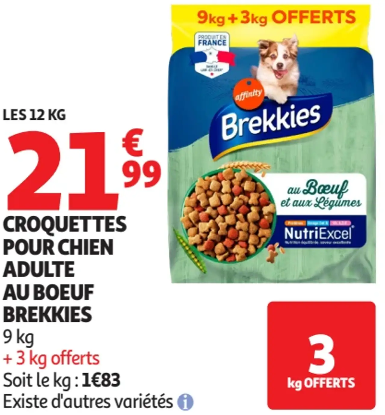 Brekkies Croquettes pour chien adulte au Boeuf