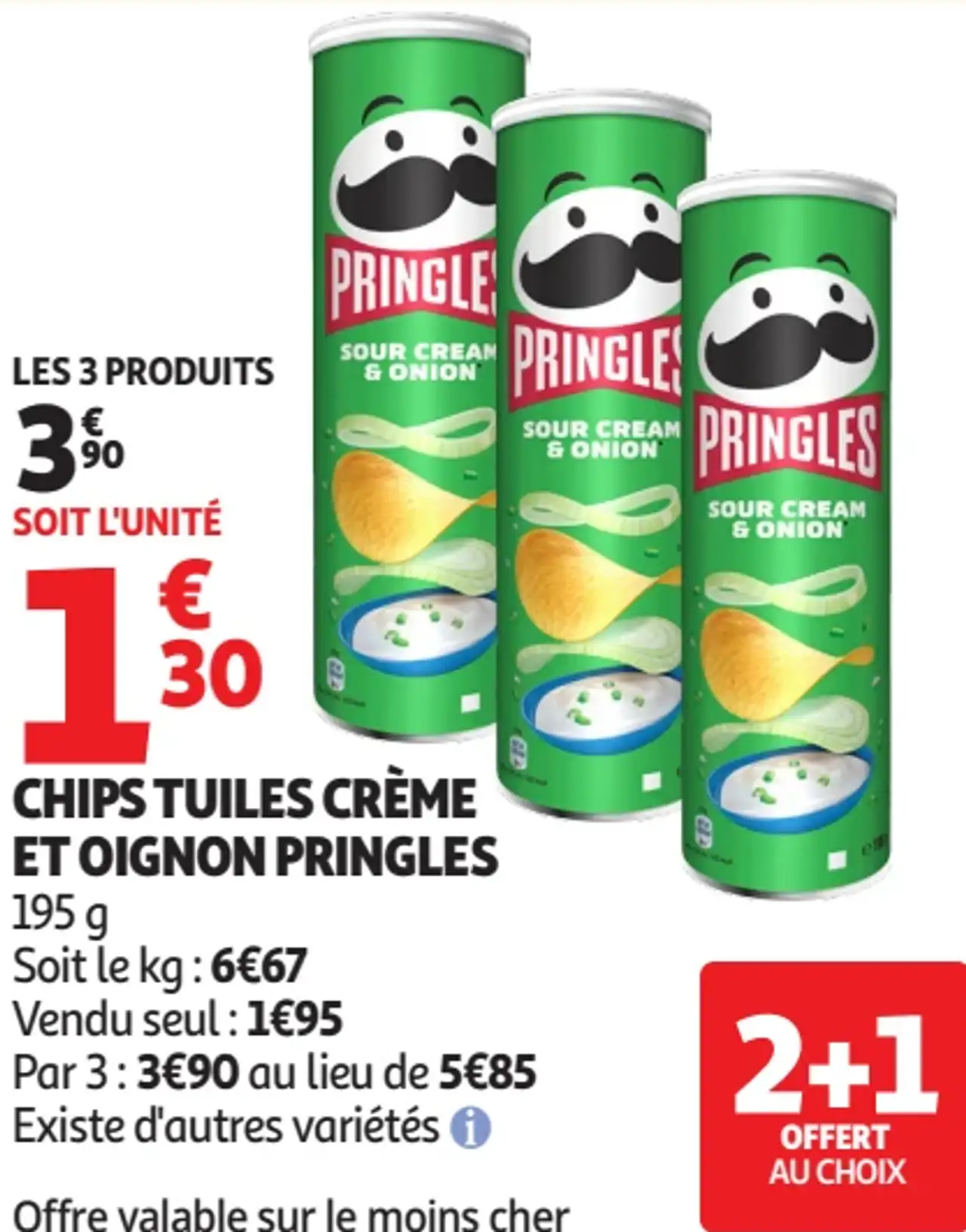 Chips tuiles crème et oignon Pringles