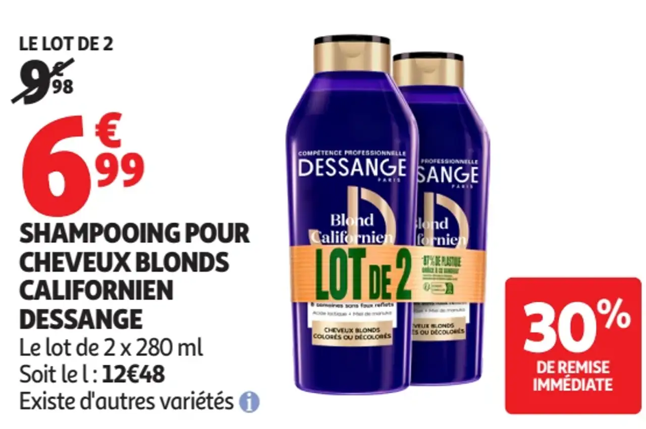 Shampooing pour cheveux blonds californien Dessange