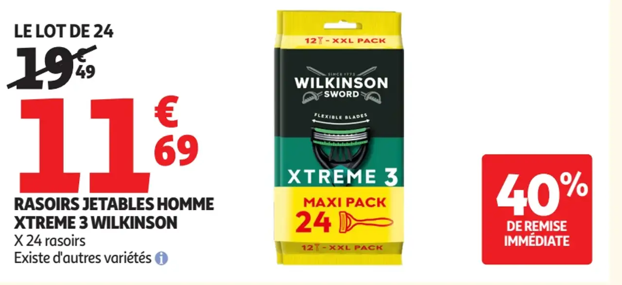 Rasoirs jetables homme Xtreme 3 Wilkinson
