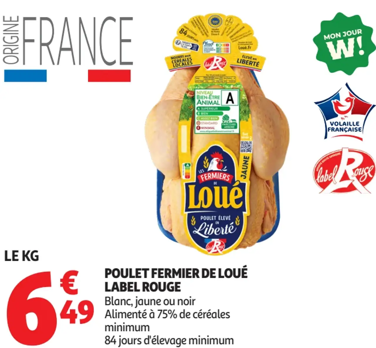 Poulet fermier de Loué Label Rouge