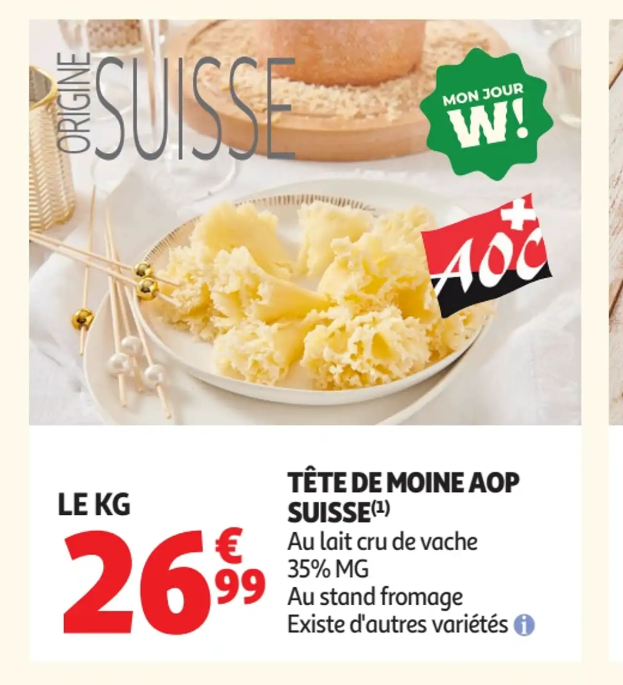 Tête de Moine AOP Suisse