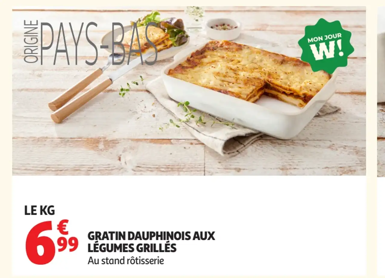 Gratin dauphinois aux légumes grillés