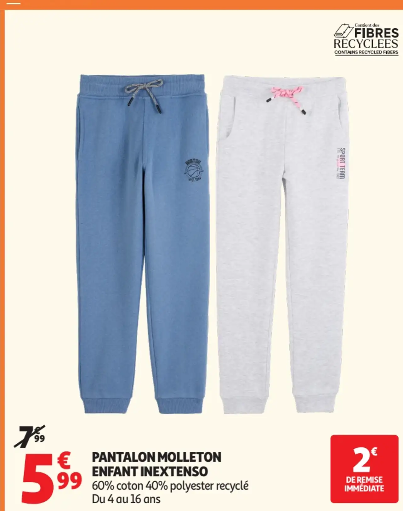 Pantalon molleton enfant Inextenso