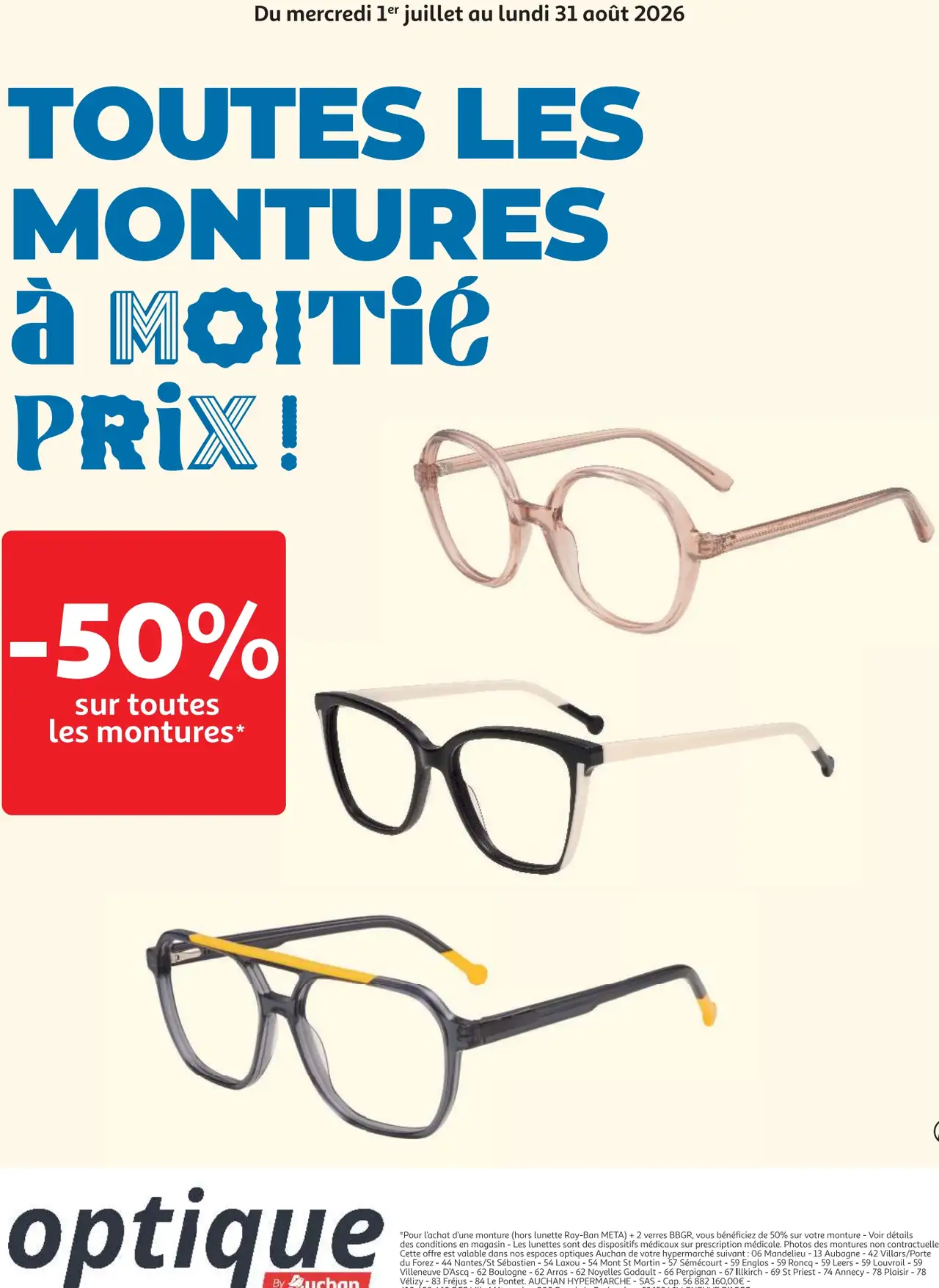 Toutes les montures Optique By Auchan