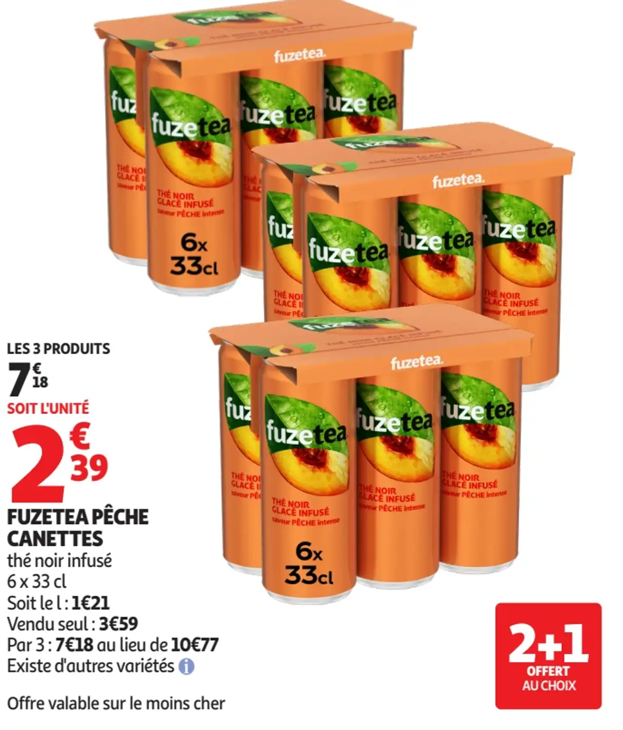 FUZETEA PÊCHE CANETTES thé noir infusé