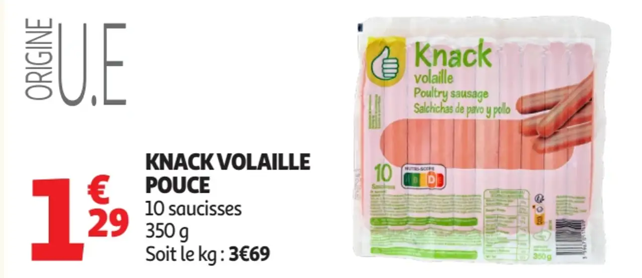 Knack volaille Pouce