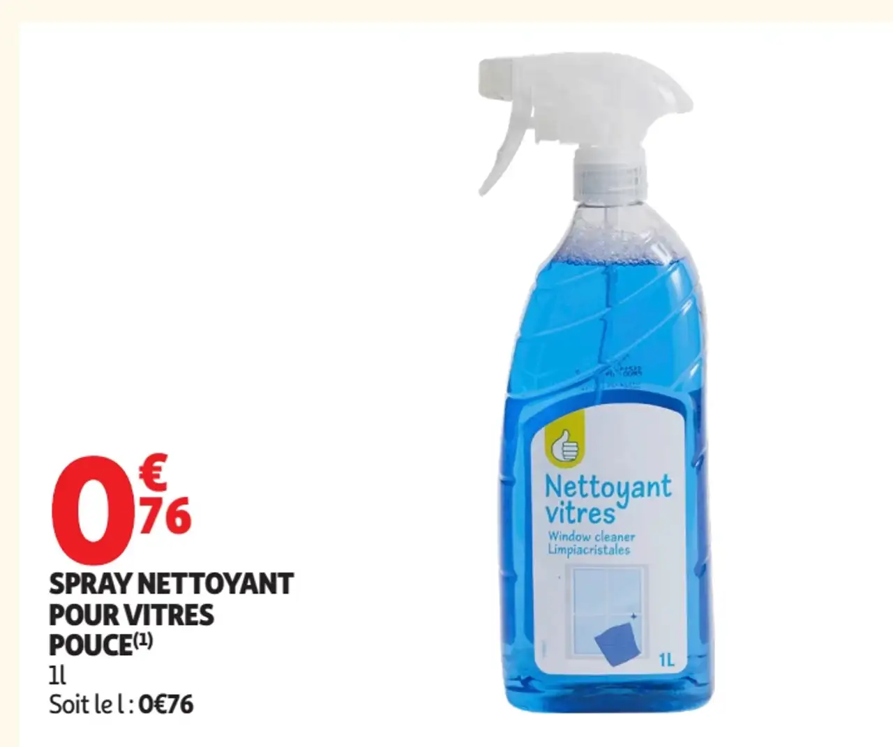 Spray nettoyant pour vitres Pouce