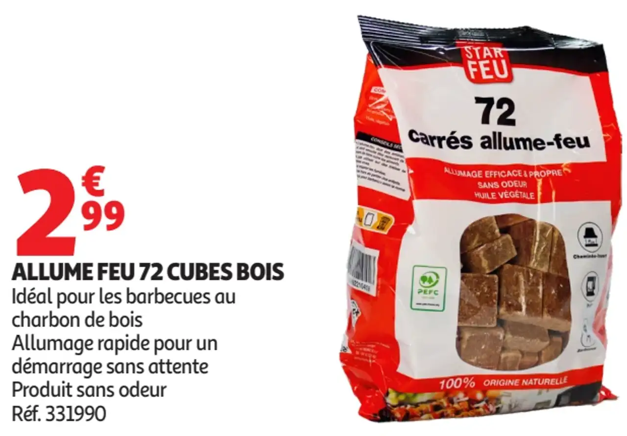 Allume feu 72 cubes bois Star Feu