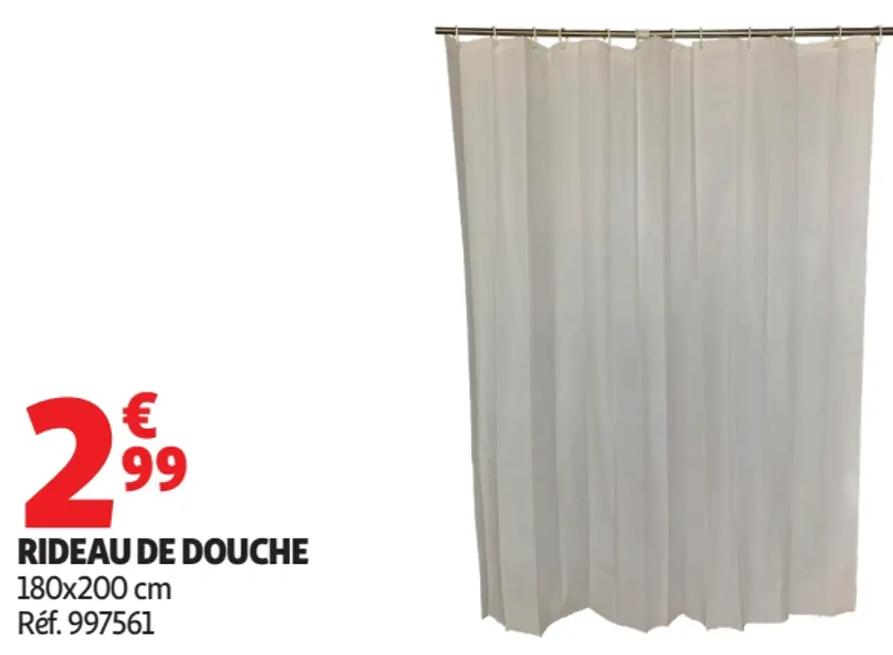 Rideau de douche 180x200 cm