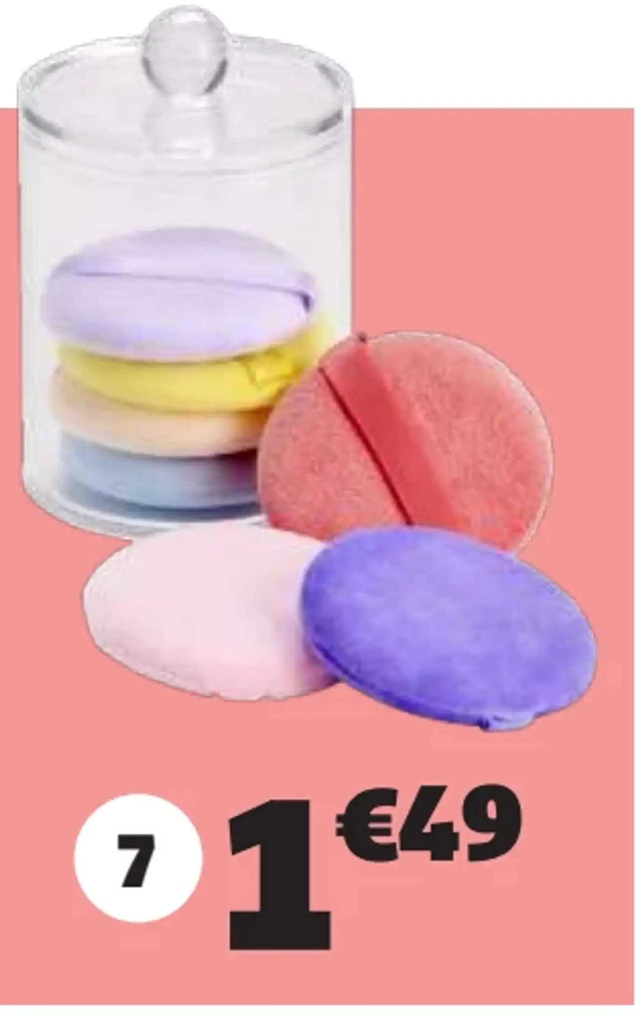 7 Éponges démaquillantes vendues avec le rangement GiFi