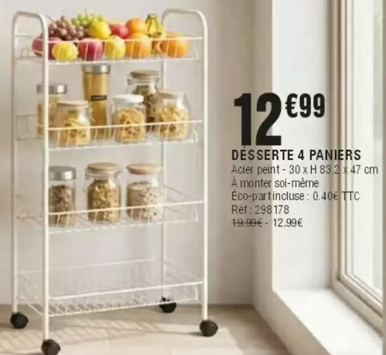 Desserte 4 paniers
