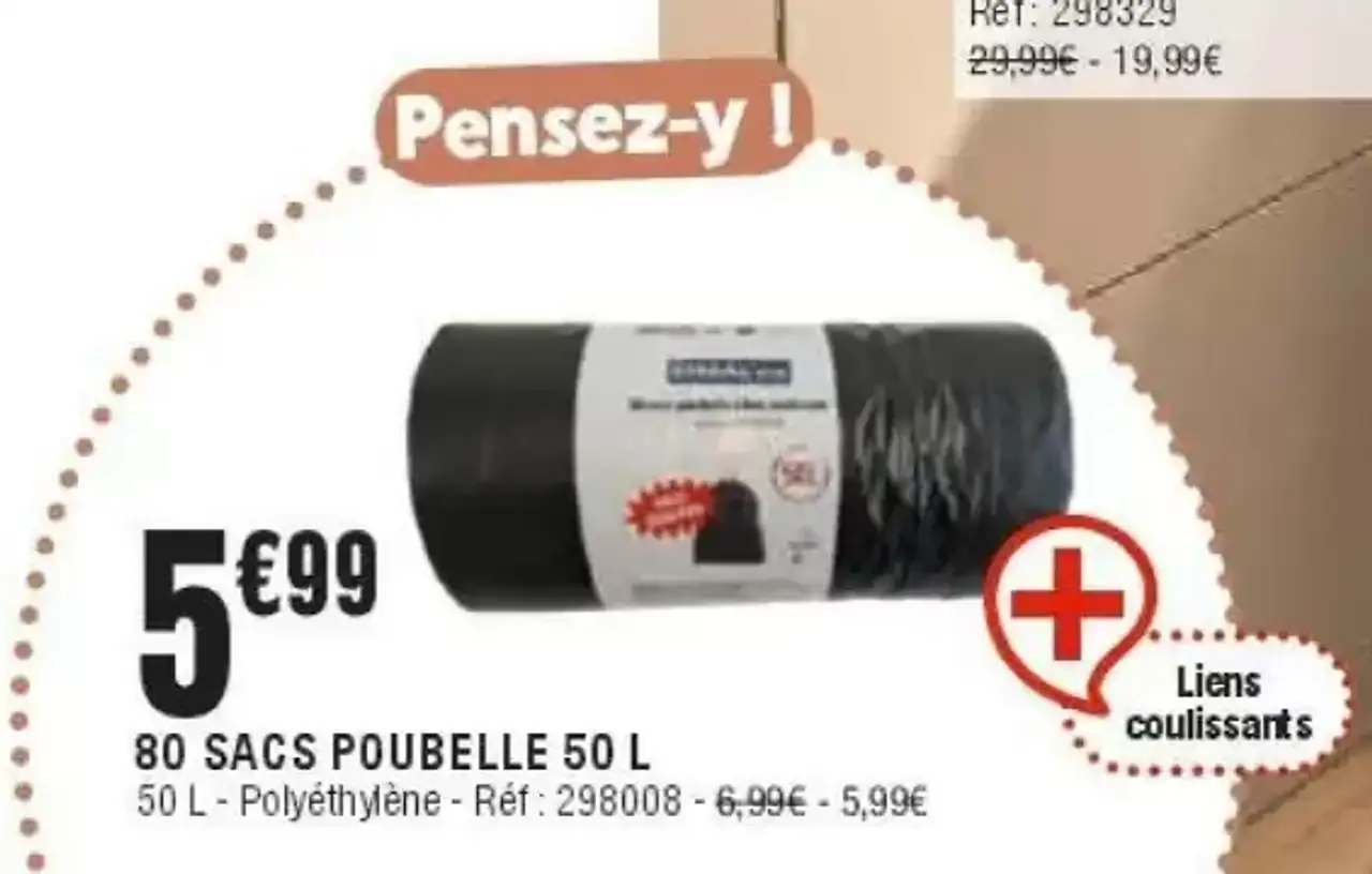 80 SACS POUBELLE 50 L