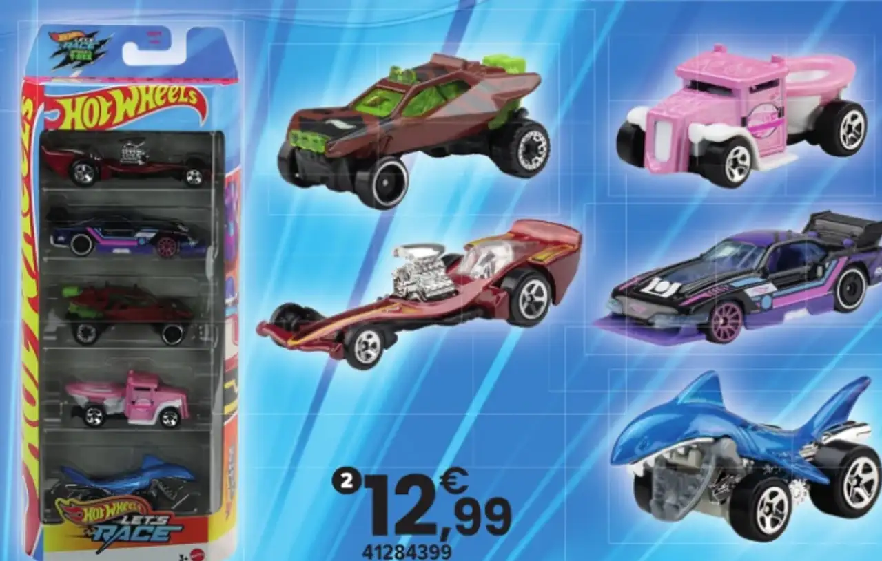 Pack 5 véhicules Let's Race Hot Wheels