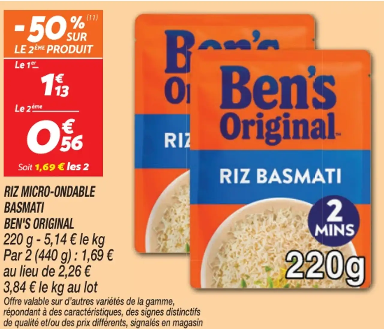 Riz Micro-Ondable Basmati Ben's Original