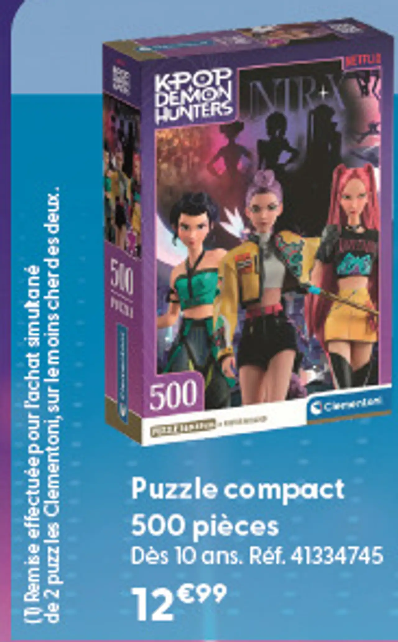 Puzzle compact 500 pièces Clementoni K-Pop Demon Hunters