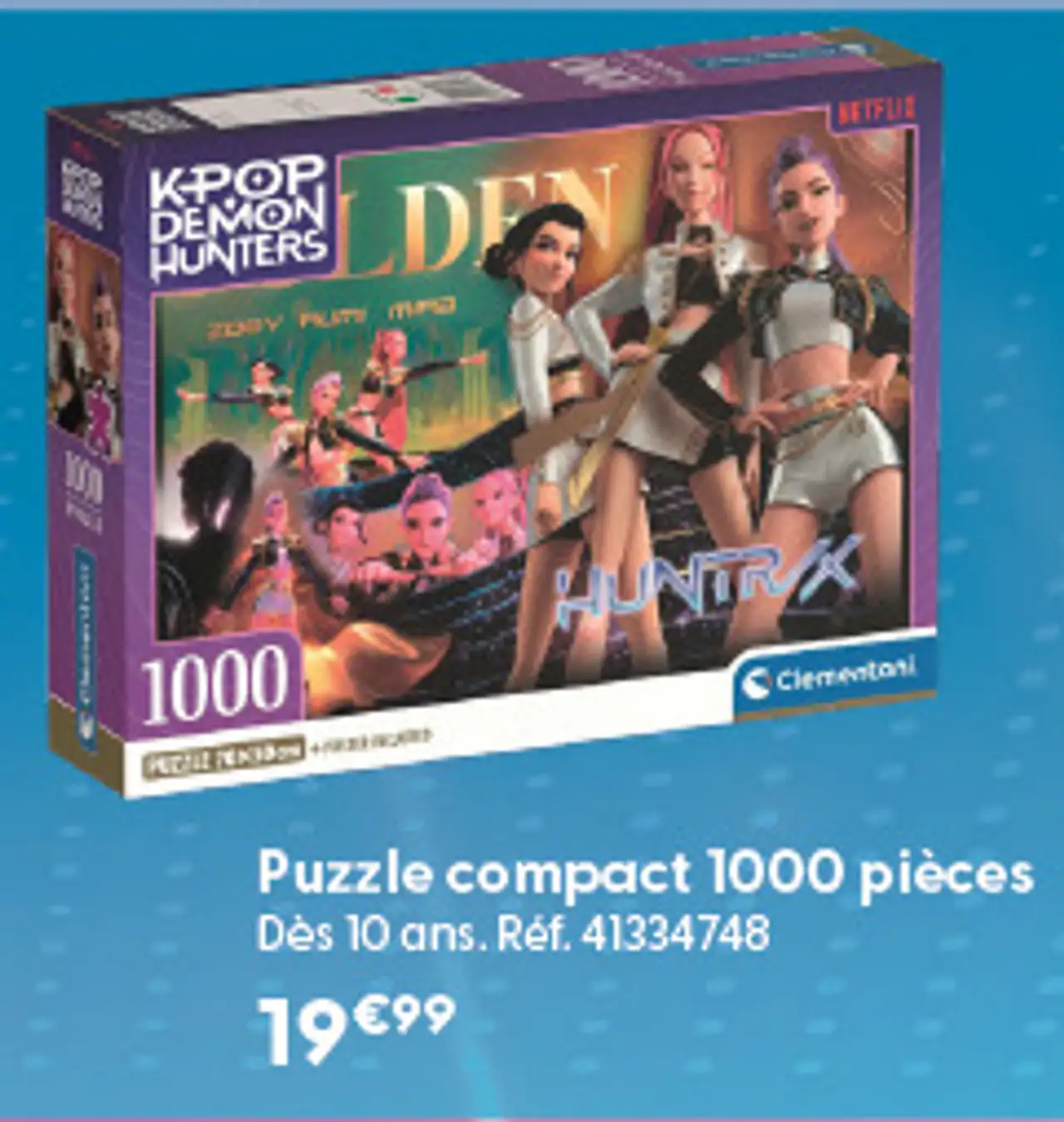 Puzzle compact 1000 pièces Clementoni K-Pop Demon Hunters
