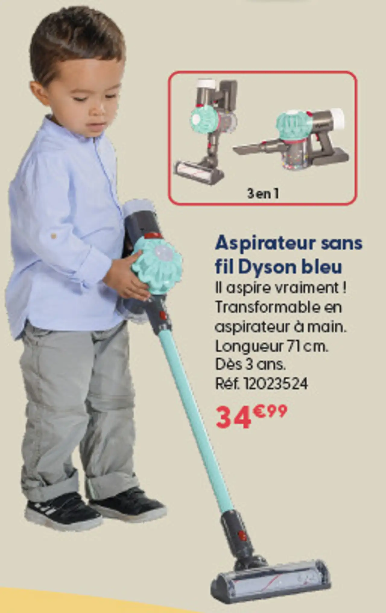 Aspirateur sans fil Dyson bleu
