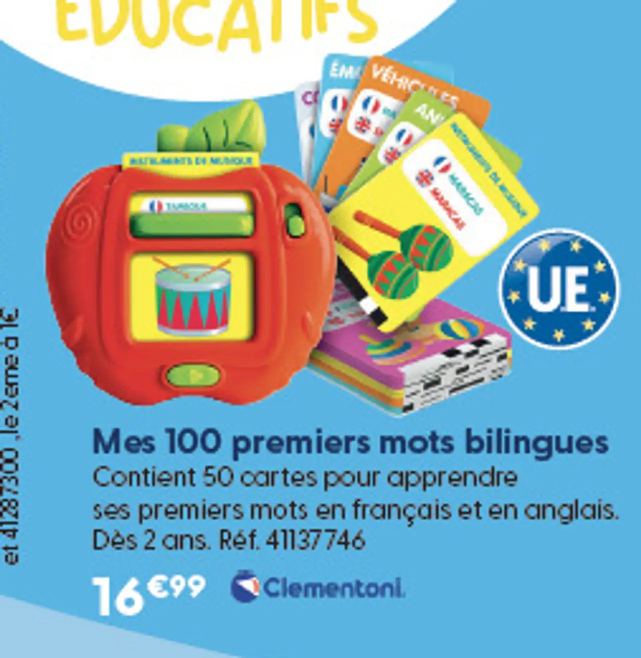 Mes 100 premiers mots bilingues Clementoni