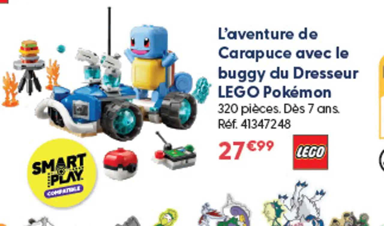 L'aventure de Carapuce avec le buggy du Dresseur LEGO Pokémon