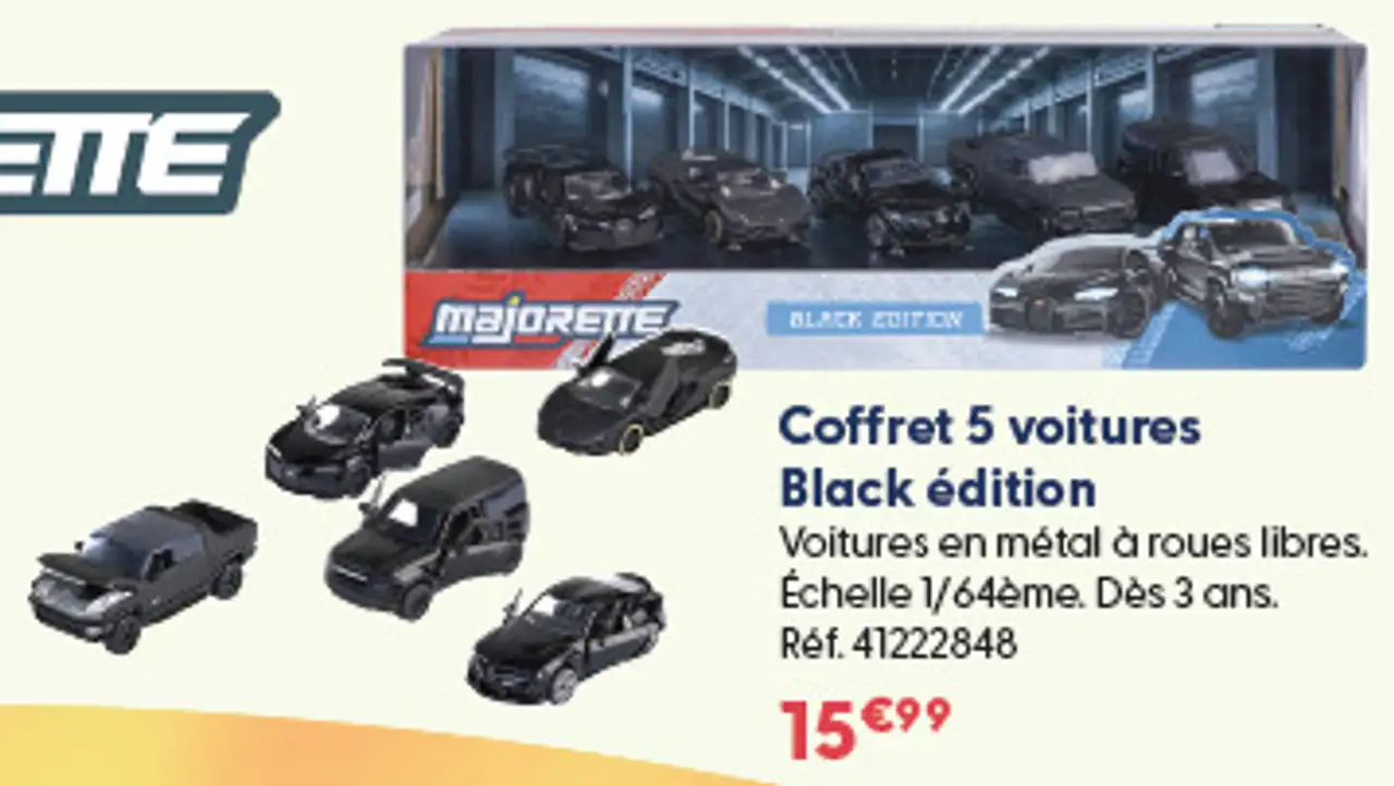 Coffret 5 voitures Black édition Majorette