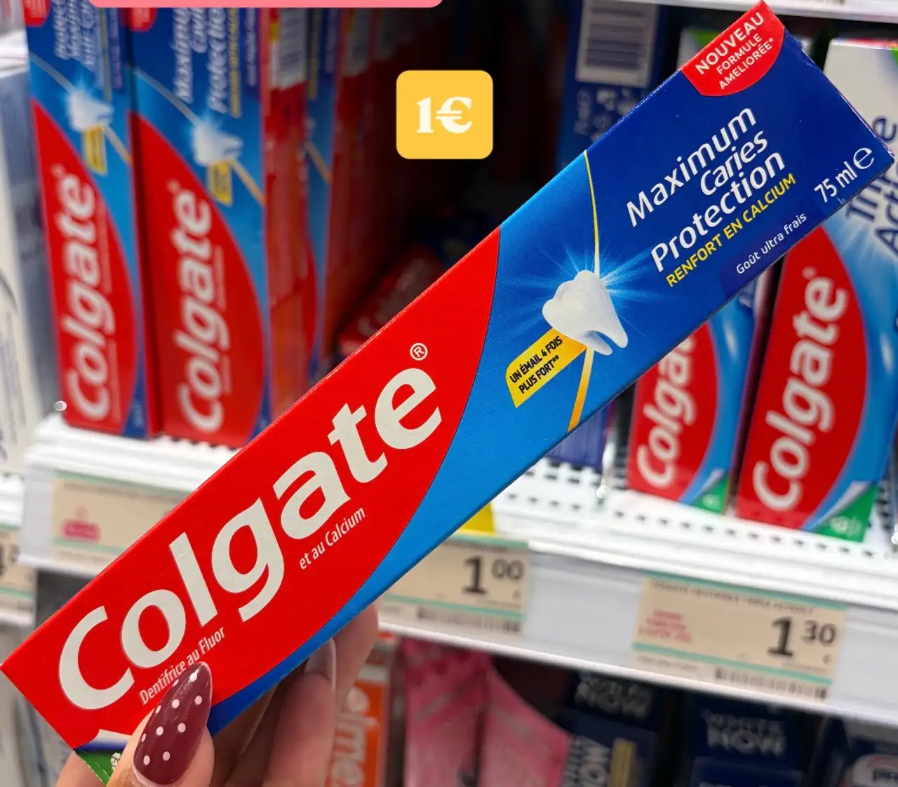 Colgate Maximum Caries Protection et au Calcium Dentifrice au Fluor