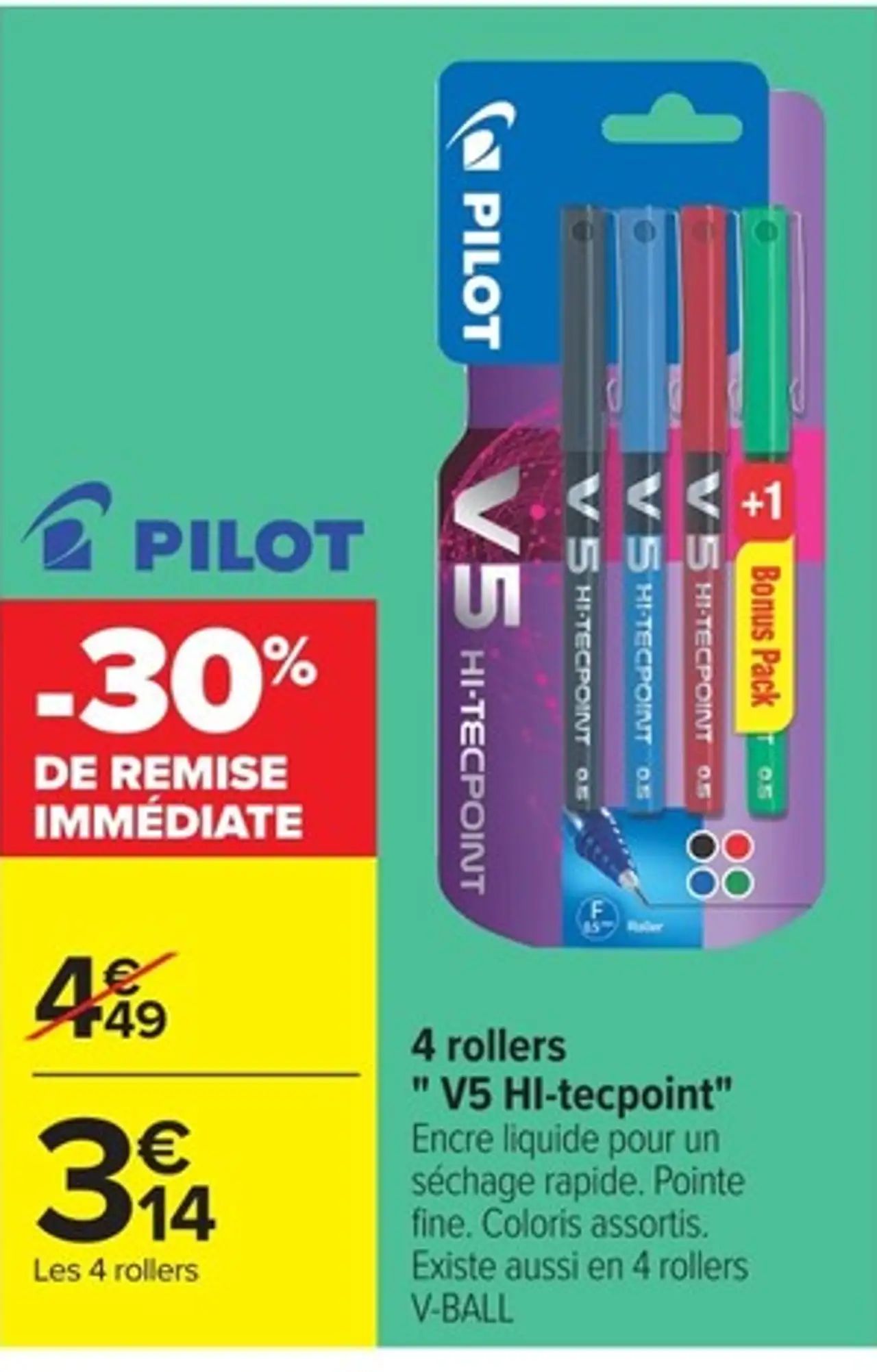 PILOT 4 rollers V5 HI-TECPOINT