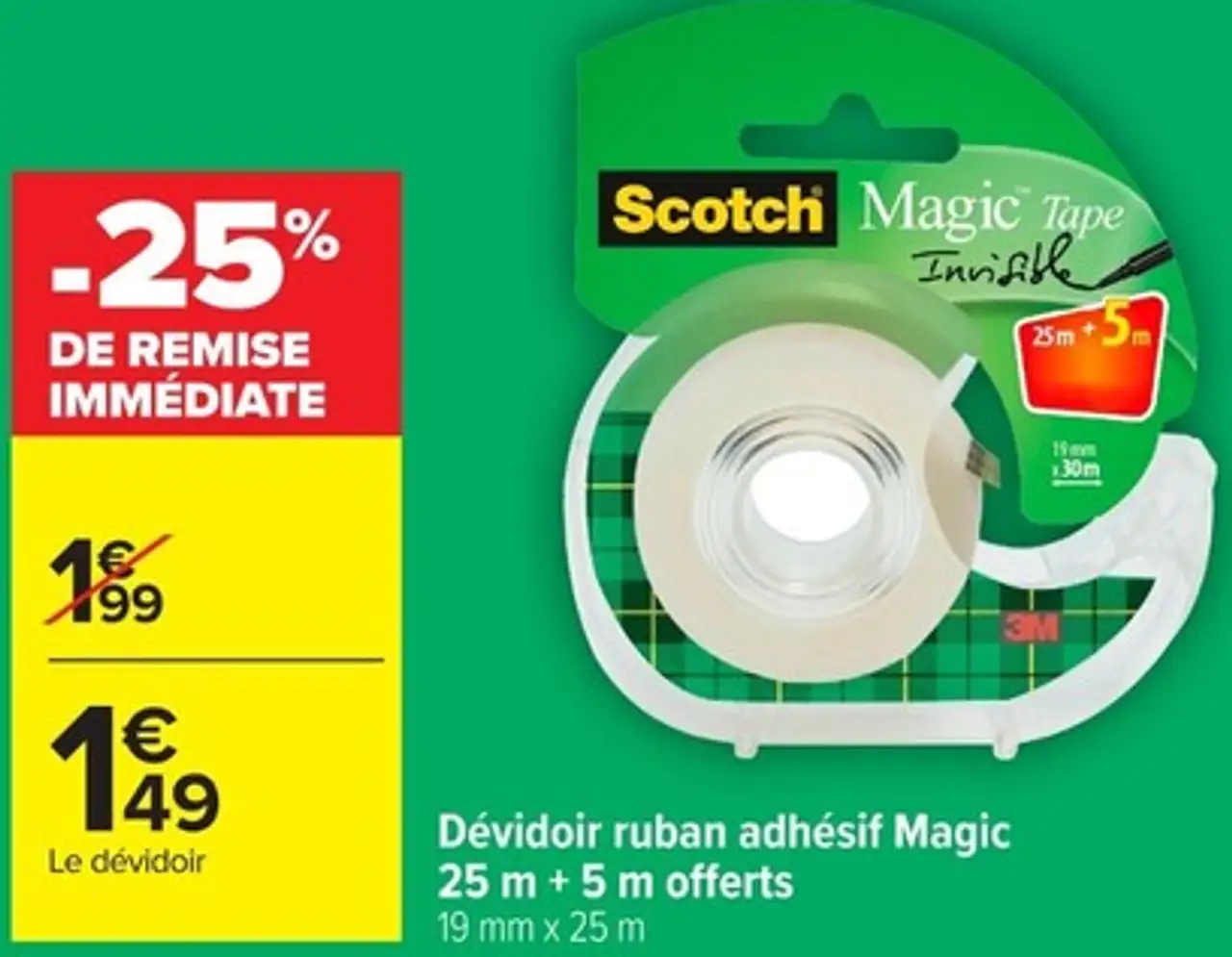 Dévidoir ruban adhésif Magic Scotch