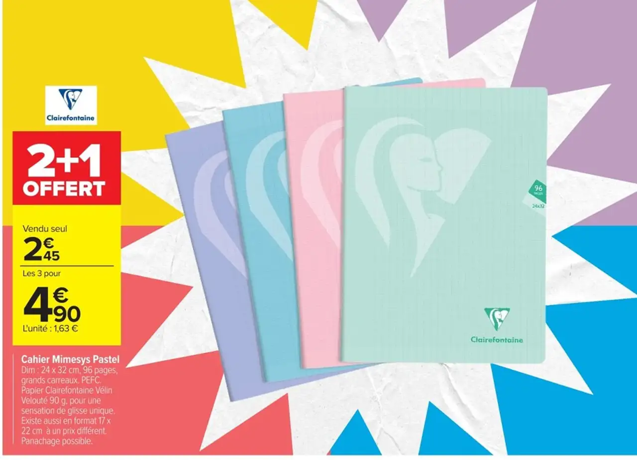 Cahier Mimesys Pastel Clairefontaine
