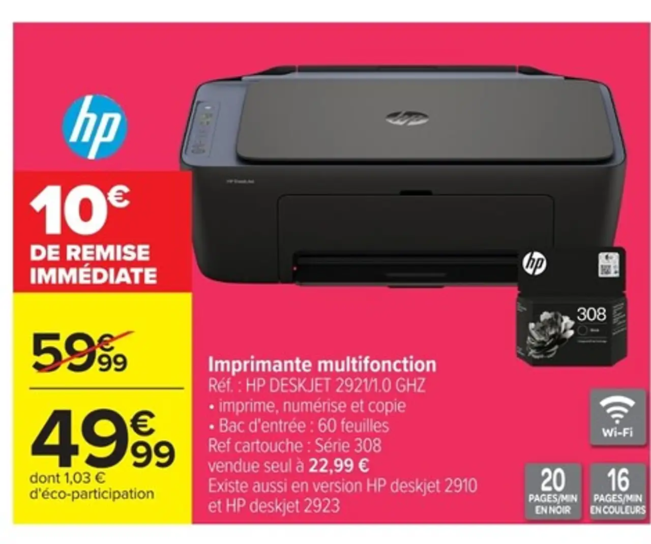 Imprimante multifonction HP Deskjet 2921