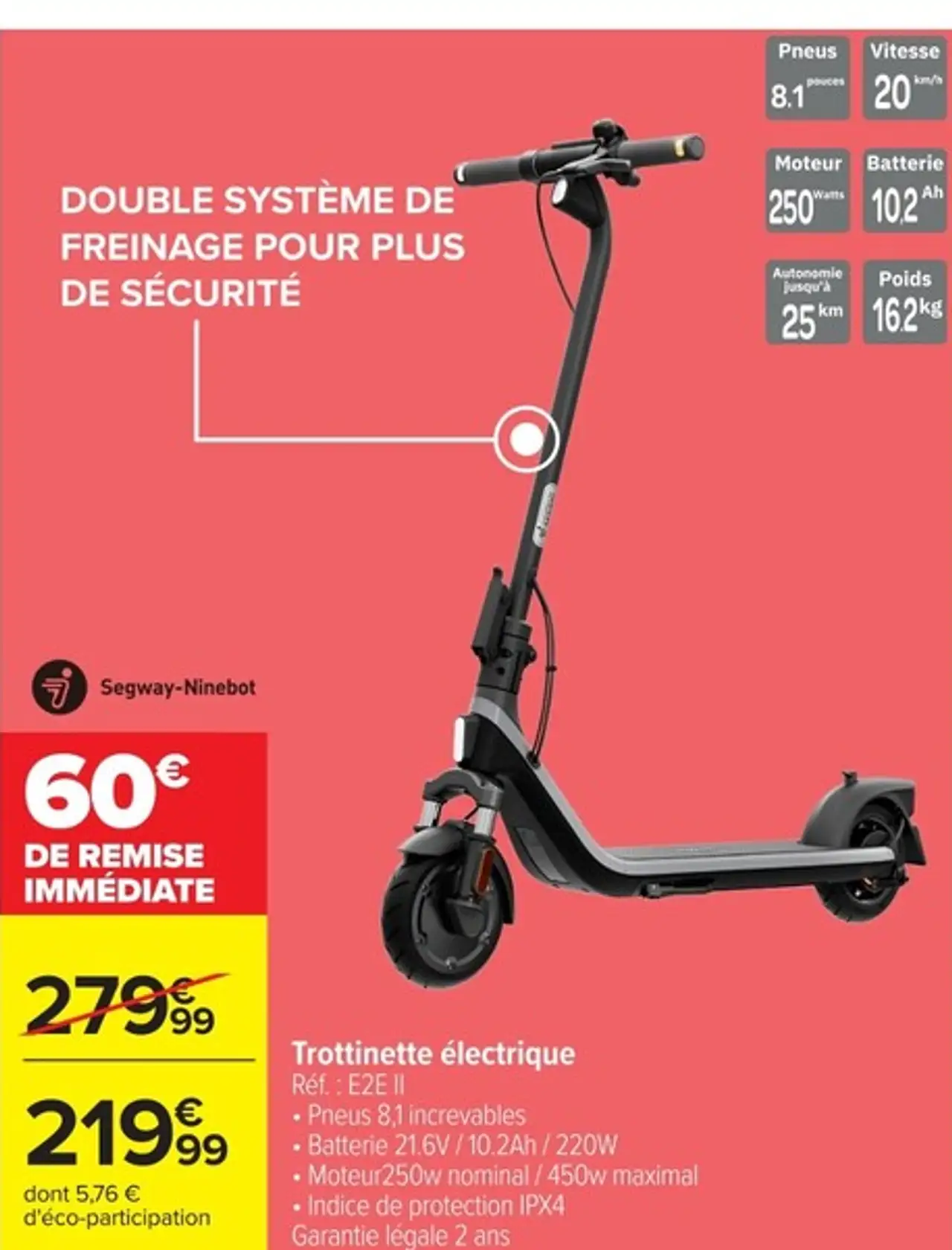 Trottinette électrique Segway-Ninebot E2E II