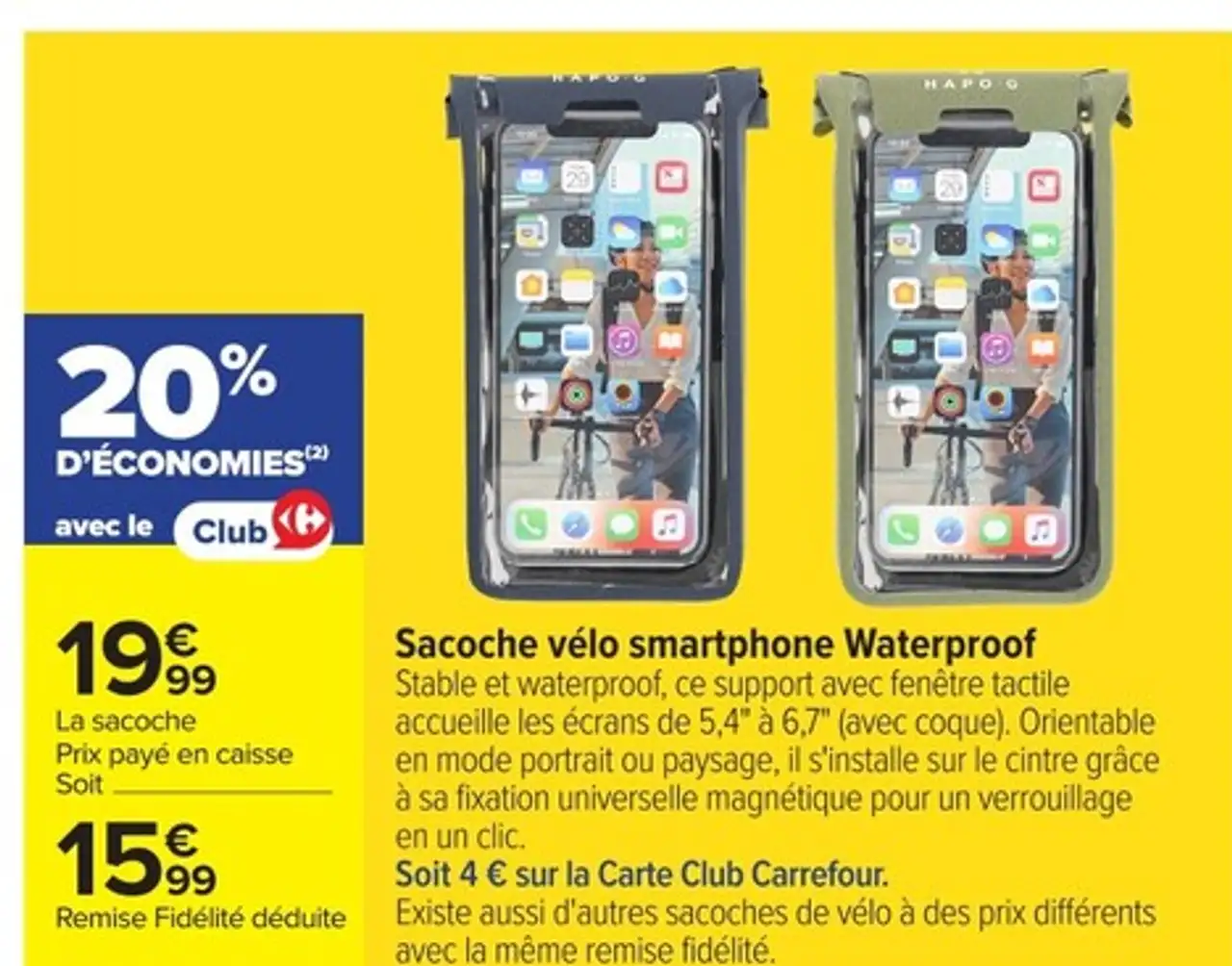 Sacoche vélo smartphone Waterproof Hapo G