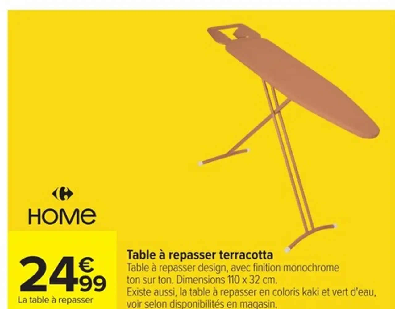 Table à repasser terracotta Carrefour Home