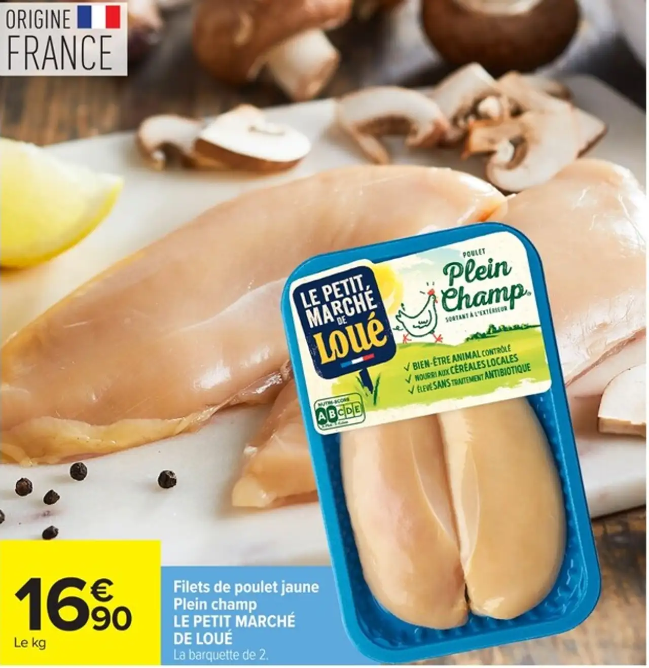 Filets de poulet jaune Plein champ LE PETIT MARCHÉ DE LOUÉ